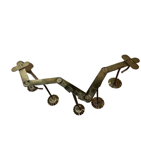 Vintage Brass Movable 5 Varying Heights Flutted Candleholders Candlelabra - Picture 3 of 5